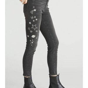 DRIFTWOOD Jackie High Waist Shooting Star Skinny Jeans. Sz: 28